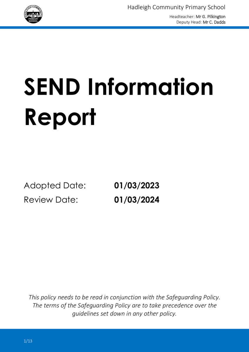 thumbnail of SEND information report 23-24
