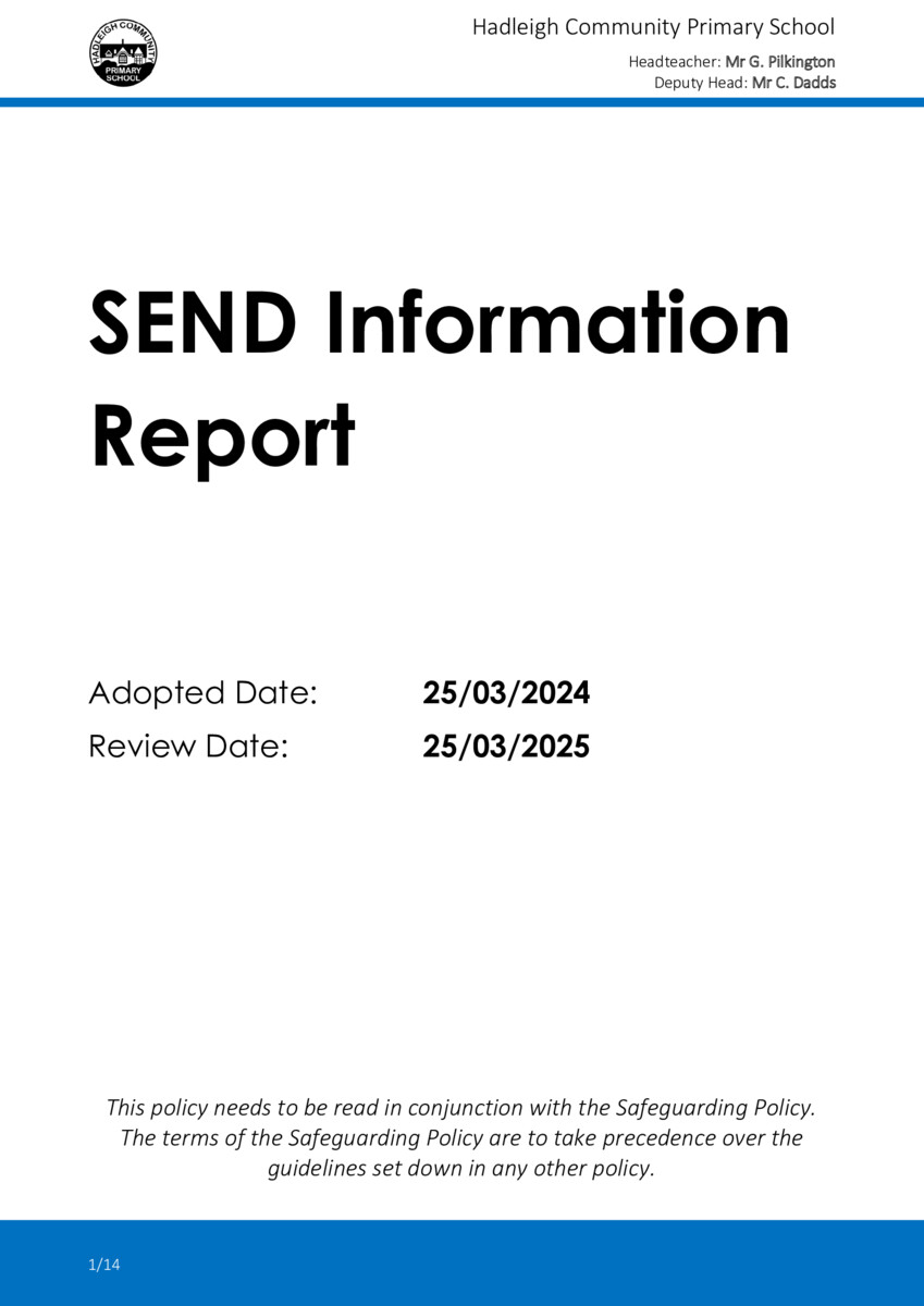 thumbnail of SEND information report 24-25