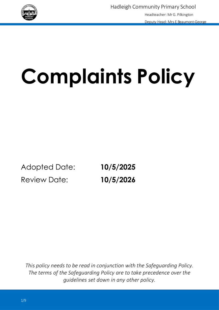 thumbnail of 2025 Complaints-Policy