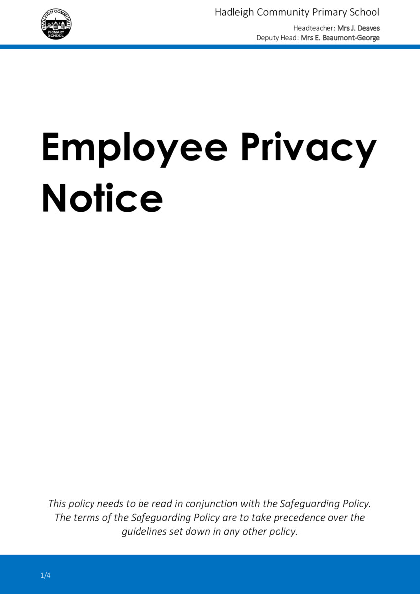 thumbnail of Employee Privacy Notice