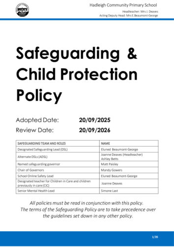 thumbnail of HCPS Child Protection and Safeguarding Policy 2025