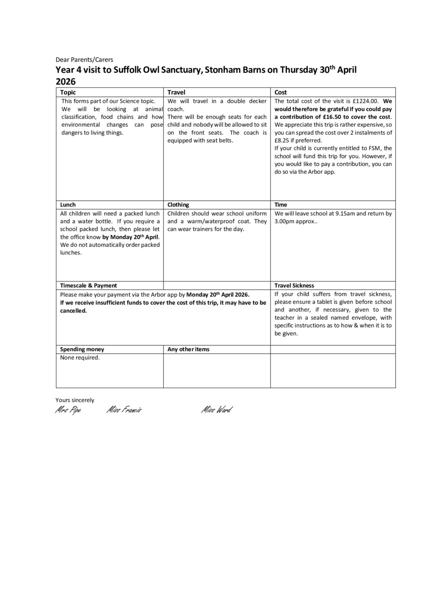 thumbnail of Dear Parent Y4 Owl visit 26