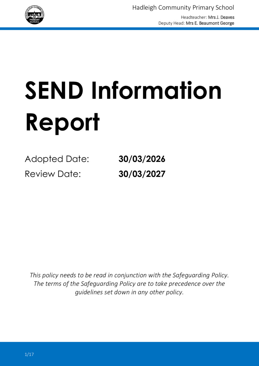 thumbnail of SEND Information Report 2026-27