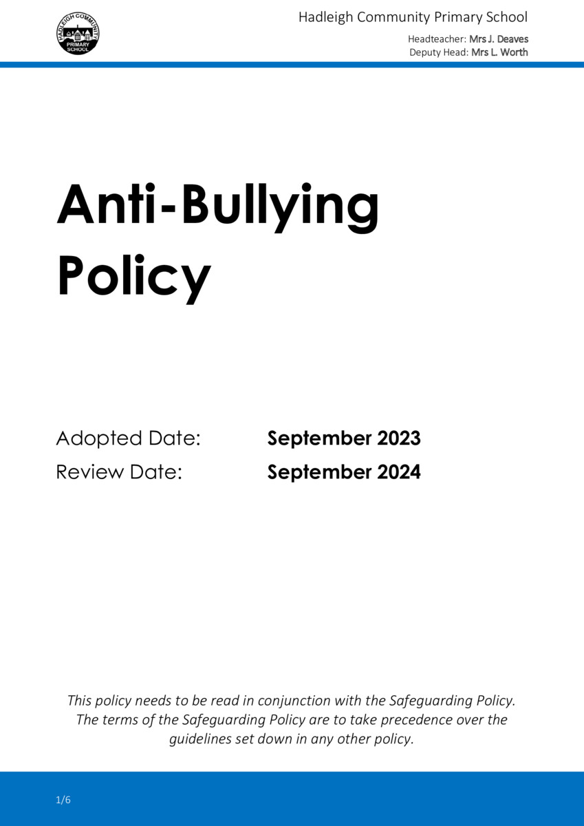 thumbnail of Anti-Bullying Policy 2023