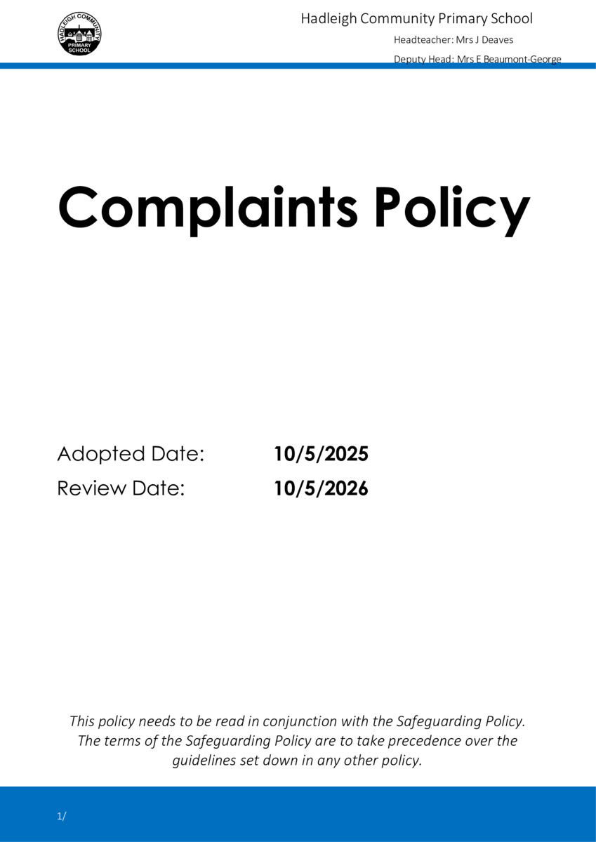 thumbnail of Complaints Policy 2026