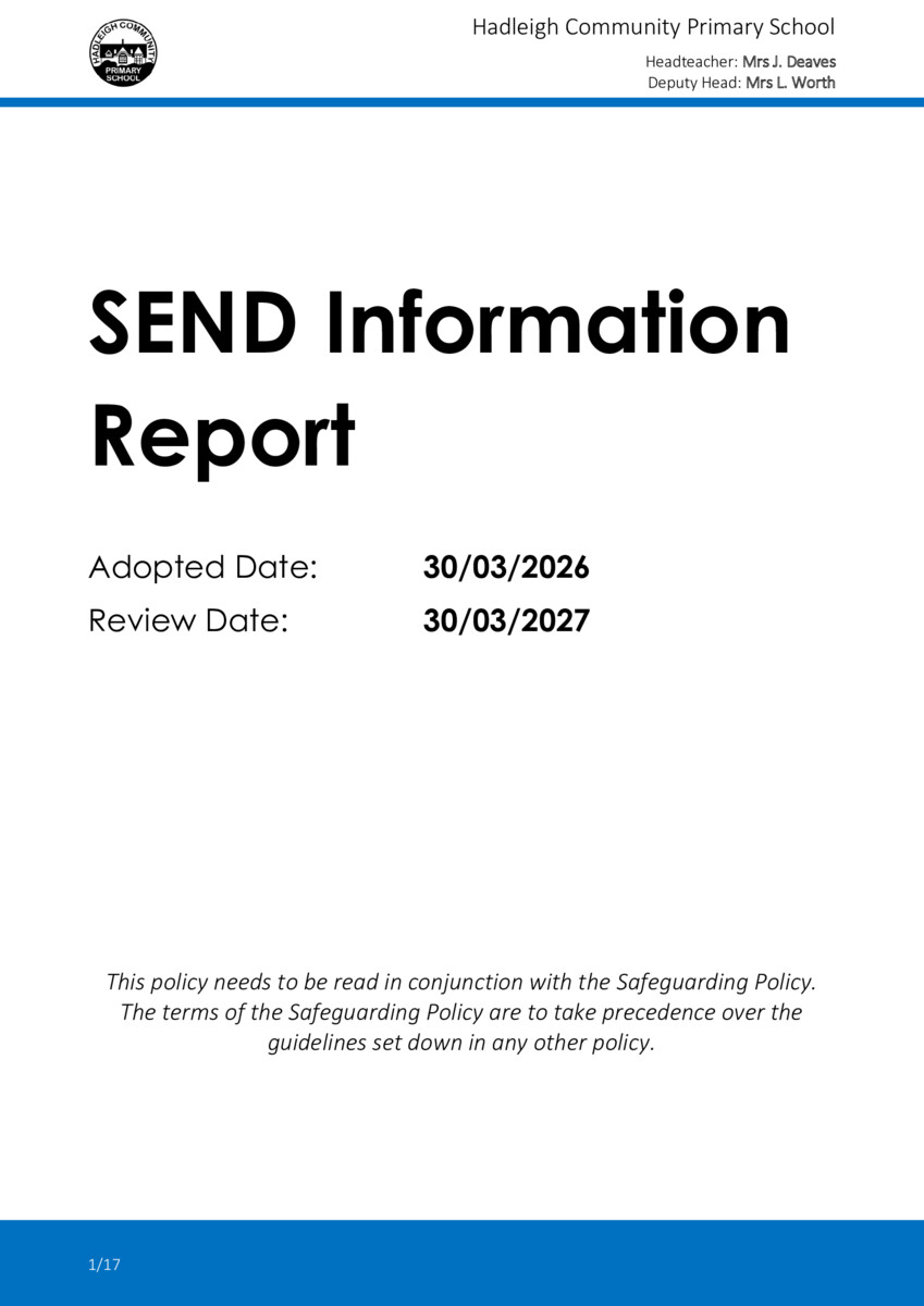 thumbnail of SEND Information Report 2026-27