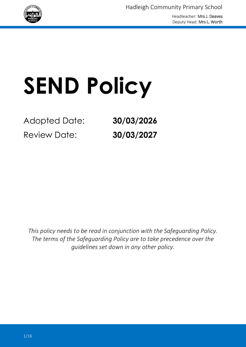 thumbnail of SEND Policy 2026-27