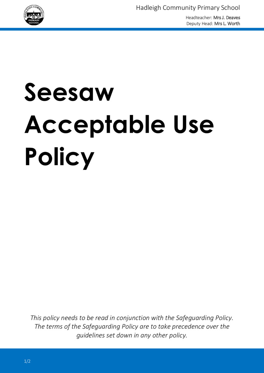 thumbnail of Seesaw Acceptable Use Policy 2026