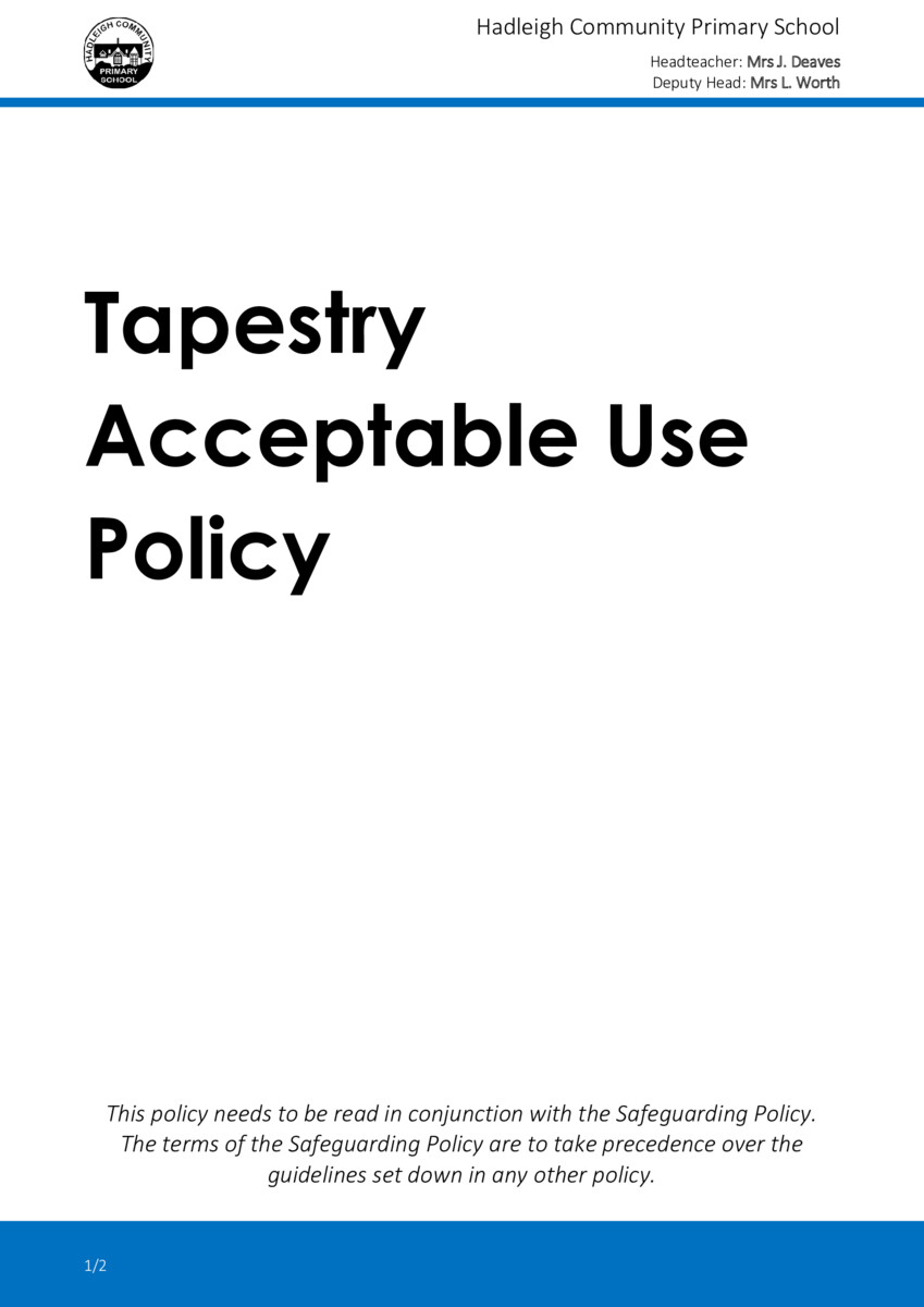 thumbnail of Tapestry Acceptable Use Policy 2026